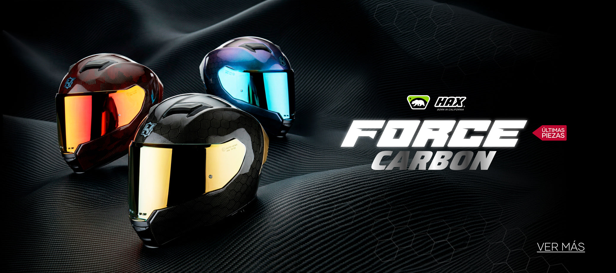 CASCOS DE FIBRA DE CARBON HAX