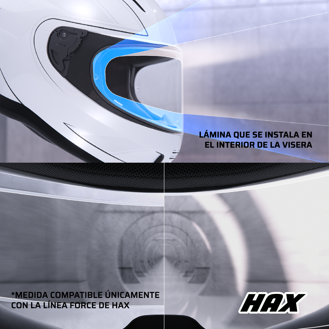 Pinlock 70 Lamina Antiempanante Para Visor Casco Hax Force Cascos Hax