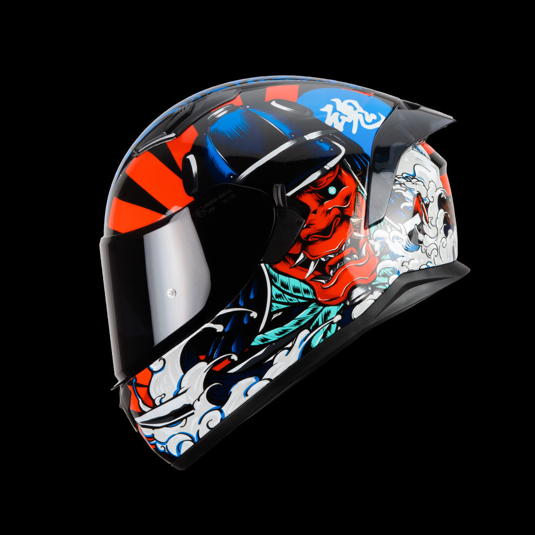 Casco Integral Obsidian Samurai Rojo Acabado Brillo