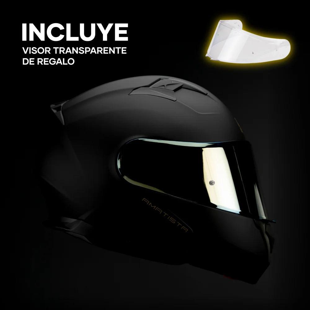 Casco Abatible Amatista Negro Dorado Acabado Matte - Casco Para Moto