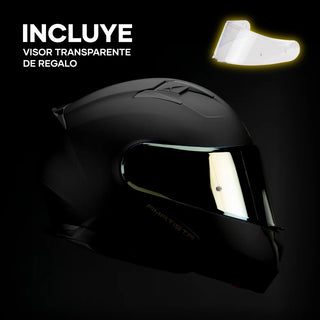 Casco Abatible Amatista Negro Dorado Acabado Matte - Casco Para Moto