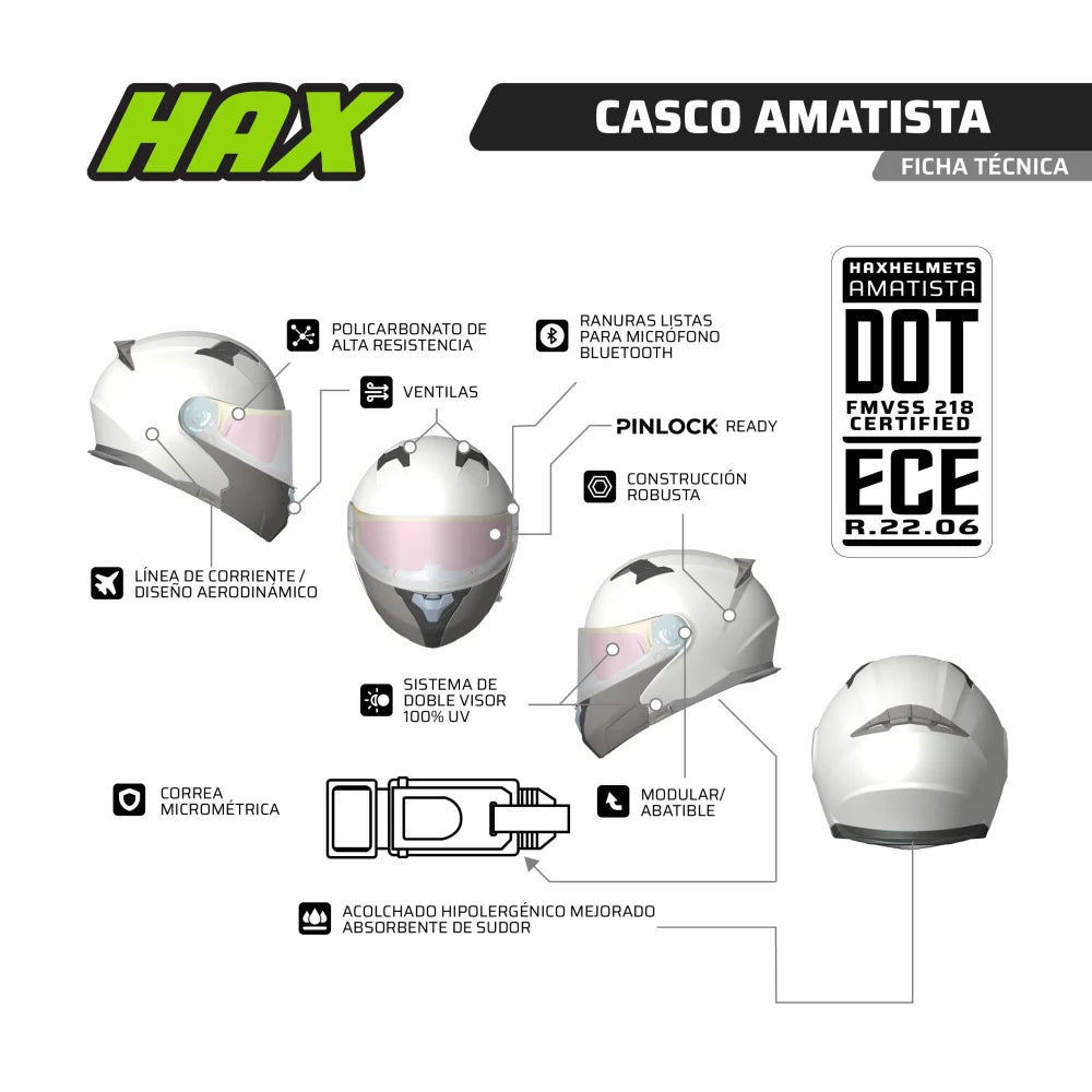 Casco Abatible Amatista Negro Dorado Acabado Matte - Casco Para Moto