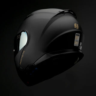 Casco Abatible Amatista Negro Dorado Acabado Matte - Casco Para Moto