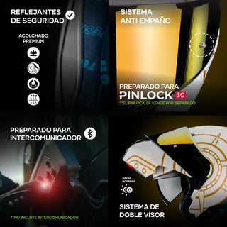 Casco Abatible Amatista Tonatiuh Acabado Brillante - Casco Para Moto