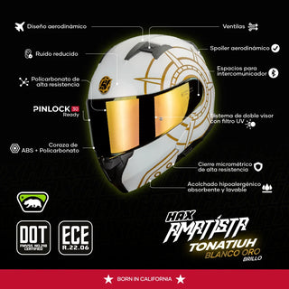 Casco Abatible Amatista Tonatiuh Acabado Brillante - Casco Para Moto