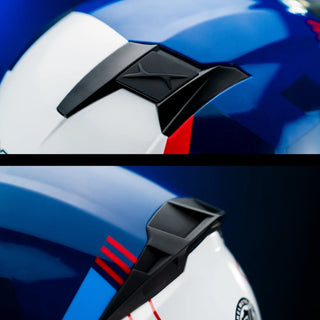 Casco Abatible Amatista Wind Blanco Azul y Rojo Acabado Brillo - Casco Para Moto