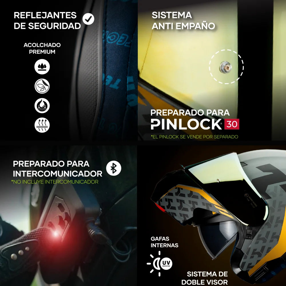 Casco Abatible Amatista Wind Dorado Acabado Matte - Casco Para Moto