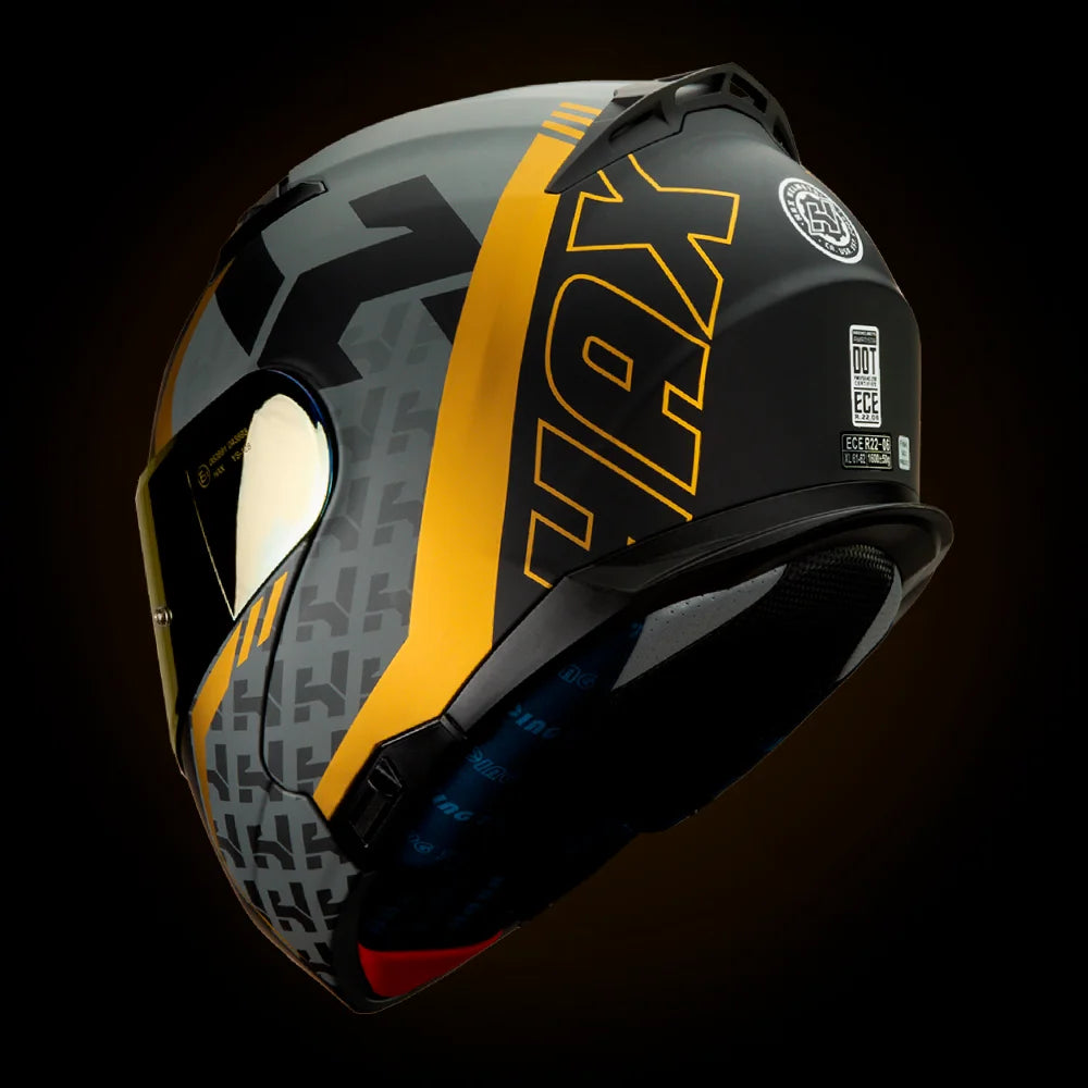 Casco Abatible Amatista Wind Dorado Acabado Matte - Casco Para Moto