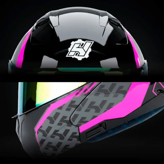 Casco Abatible Amatista Wind Gris Rosa Acabado Brillo - Casco Para Moto