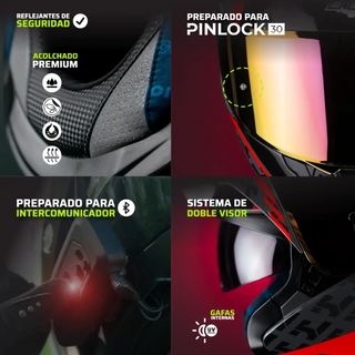 Casco Abatible Amatista Wind Negro Rojo Acabado Brillo - Casco Para Moto