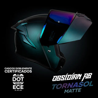 Casco Abatible Obsidian Aurora Acabado Matte - Casco Para Moto