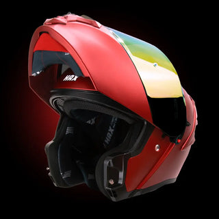 Casco Abatible Obsidian Rojo Cherry Solido Acabado Matte - Casco Para Moto