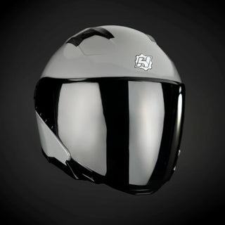 Casco Abierto Emerald 3/4 Gris Concreto Acabado Brillante - Casco Para Moto