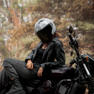 Casco Abierto Emerald 3/4 Gris Concreto Acabado Brillante - Casco Para Moto