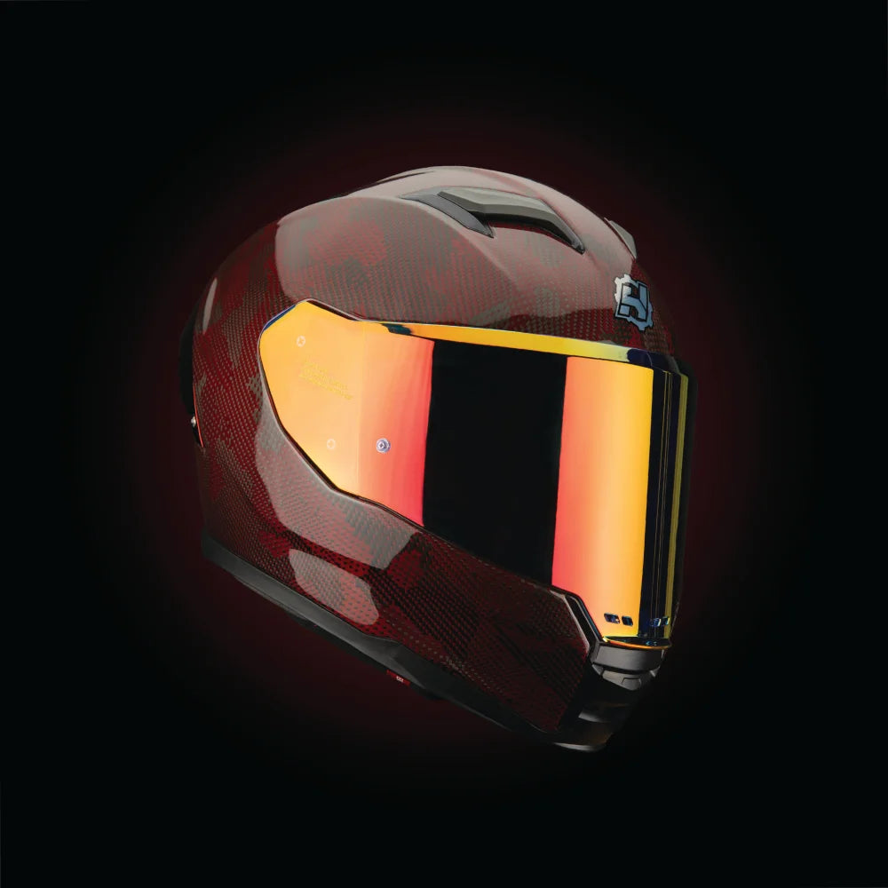 Casco Force Carbon Camuflage Scarlet - Casco Para Moto