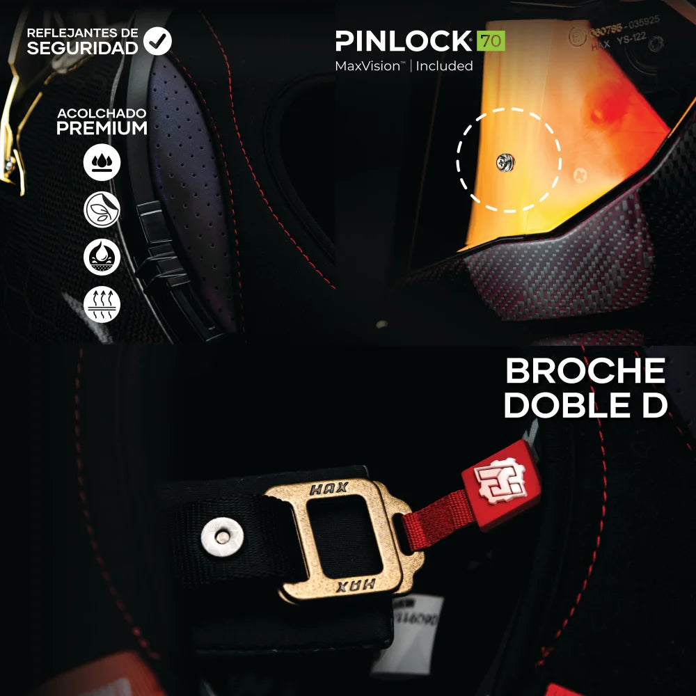 Casco Force Carbon Camuflage Scarlet - Casco Para Moto