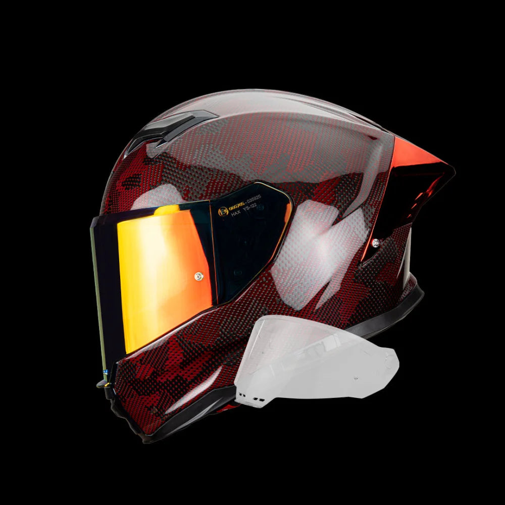 Casco Force Carbon Camuflage Scarlet - Casco Para Moto