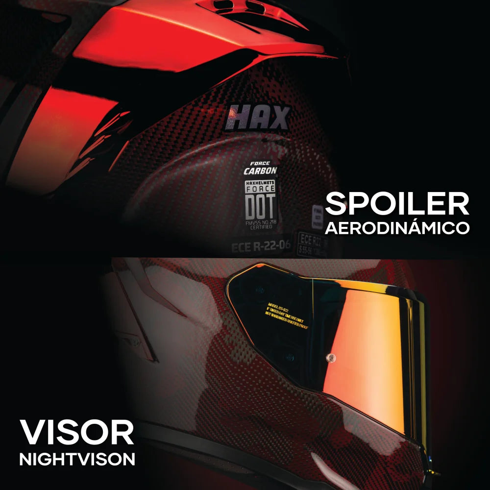 Casco Force Carbon Camuflage Scarlet - Casco Para Moto