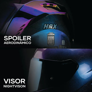 Casco Force Carbon Snake Aurora - Casco Para Moto