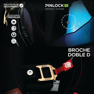 Casco Force Carbon Snake Aurora - Casco Para Moto