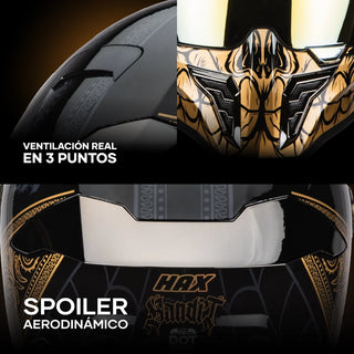 helmet-ventilation-and-aerodynamic-spoiler-detail-of-hax-black-pearl-bandit-gold