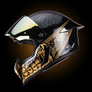 side-view-of-hax-black-pearl-bandit-gold-full-face-helmet-with-open-visor