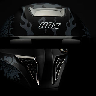 Casco Integral Black Pearl Dragon Gris Acabado Matte - Casco Para Moto