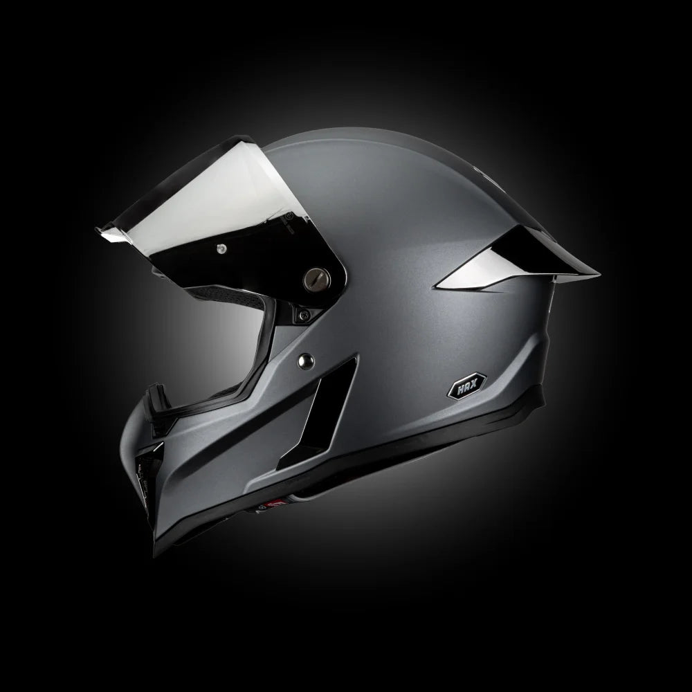 Casco Integral Black Pearl Gun Metal Acabado Matte - Casco Para Moto