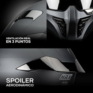 Casco Integral Black Pearl Gun Metal Acabado Matte - Casco Para Moto