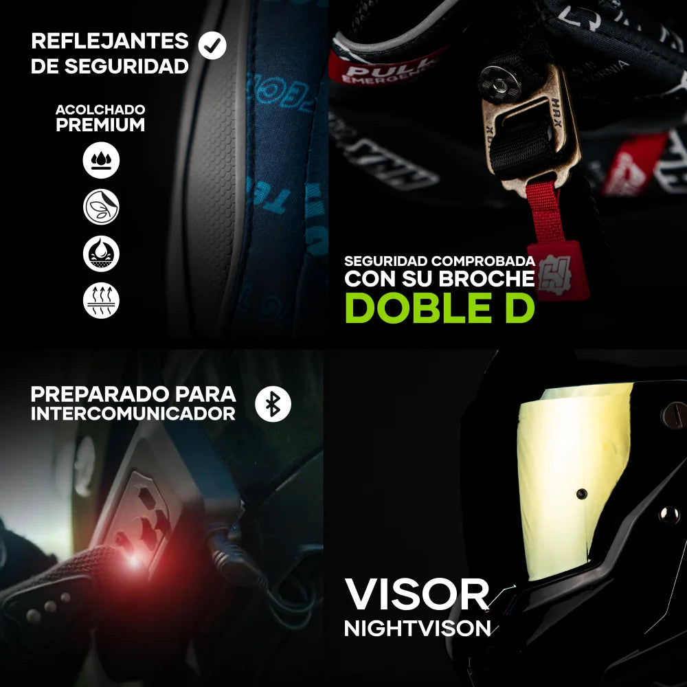 Casco Integral Black Pearl Negro Acabado Brillo - Casco Para Moto