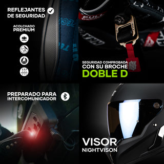 Casco Integral Black Pearl Negro Acabado Matte - Casco Para Moto