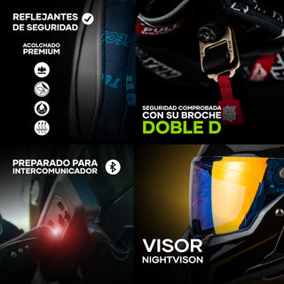 Casco Integral Black Pearl Negro Dorado Brillo Dot Ece - Casco Para Moto