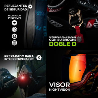 Casco Integral Black Pearl Shogun Acabado Brillo - Casco Para Moto