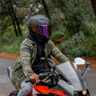 Casco Integral Force Negro Rojo Acabado Matte - Casco Para Moto