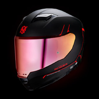 Casco Integral Force Negro Rojo Acabado Matte - Casco Para Moto