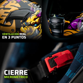 Casco Integral Force Shen Long Morado Acabado brillo - Casco Para Moto