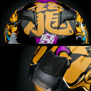 Casco Integral Force Shen Long Morado Acabado brillo - Casco Para Moto