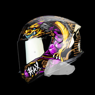 Casco Integral Force Shen Long Morado Acabado brillo - Casco Para Moto