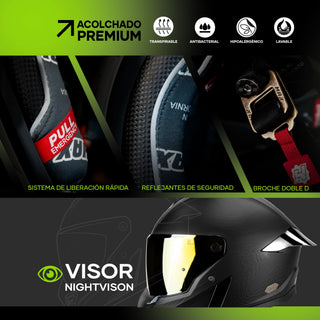 Casco Integral Hax Black Pearl Cobra Negro Mate - Casco Para Moto