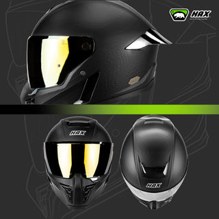 Casco Integral Hax Black Pearl Cobra Negro Mate - Casco Para Moto