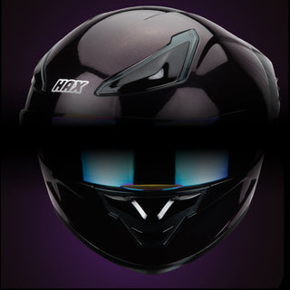 Casco Integral HAX Onix Aurora Vino Sólido Acabado Brillo - Casco Para Moto