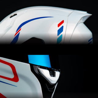 Casco Integral Jade Bmw Blanco Azul Acabado Brillo - Casco Para Moto