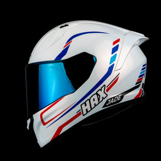 Casco Integral Jade Bmw Blanco Azul Acabado Brillo - Casco Para Moto