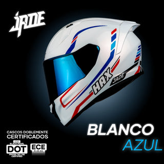 Casco Integral Jade Bmw Blanco Azul Acabado Brillo - Casco Para Moto