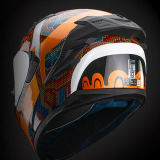 Casco Integral Obsidian 2.0 Huichol Negro Dorado Acabado Brillante - Casco Para Moto