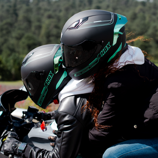Casco Integral Obsidian Negro Turquesa Acabado Matte - Casco Para Moto