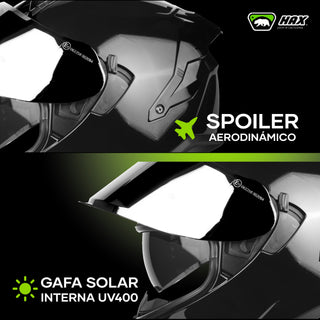Casco Integral Obsidian Pro Negro Full Black Gloss - Casco Para Moto