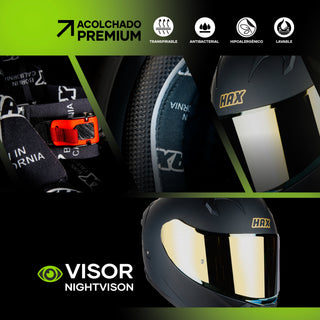 Casco Integral Obsidian Pro Negro Full Black Mate - Casco Para Moto