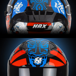 Casco Integral Obsidian Samurai Rojo Acabado Brillo - Casco Para Moto