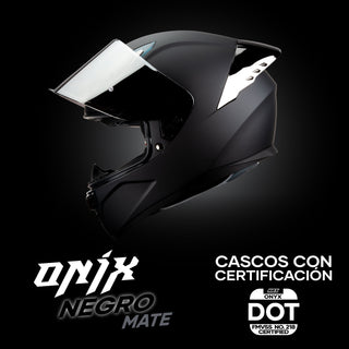 Casco Integral Onix Black Acabado Mate - Casco Para Moto